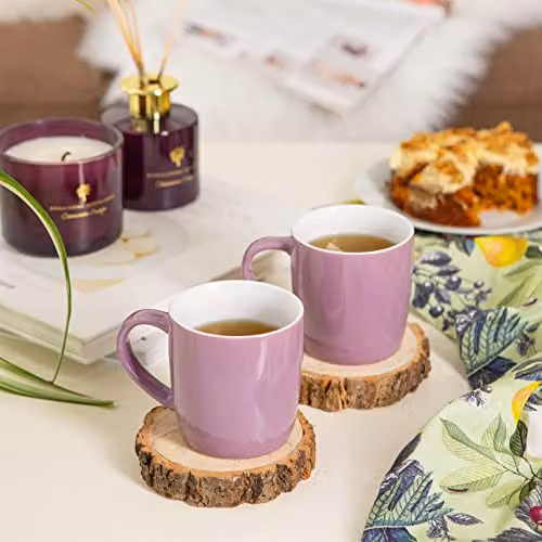 Argon Tableware Purple Stoneware Coffee Mugs, 350ml, Pack of 4 – 2