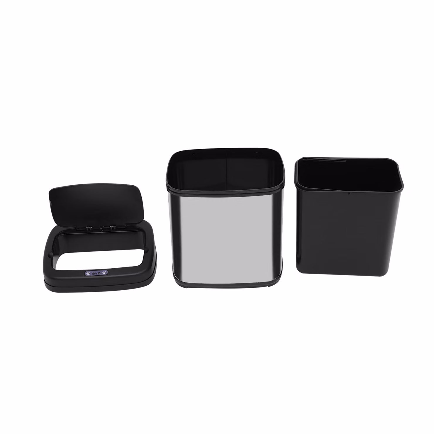 HOMCOM Automatic Sensor Dustbin in Silver and Black, 20L, W: 25 cm, D: 25 cm, H: 42.5 cm – 8