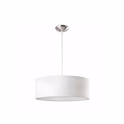 Netlighting Seven Round Fabric Suspension Lamp in White with 3 x E27 Sockets