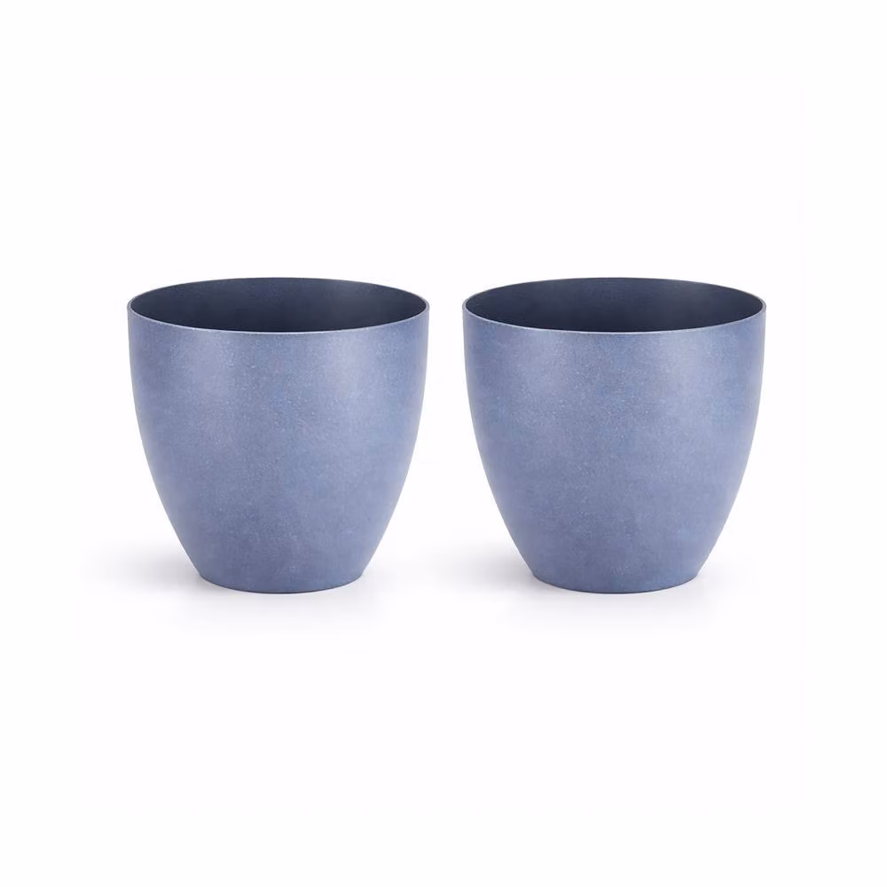Simpa Canterbury Marl Plastic Planter Tub, Set of 2, Light Grey – 3