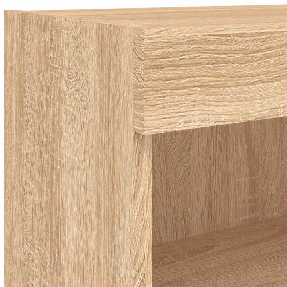 Berkfield Home Set of 2 Sonoma Oak TV Cabinets with LED Lights in Tan, W/D/H: 60 x 30 x 30 cm – 5