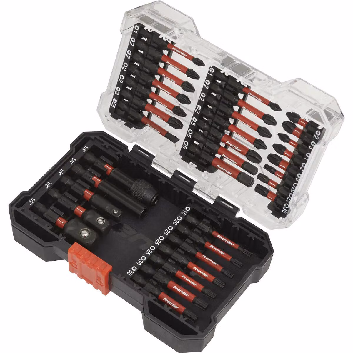 Loops 34 Piece Impact Grade S2 Steel Screwdriver Bit Set in Multicolour with Storage Case – 2