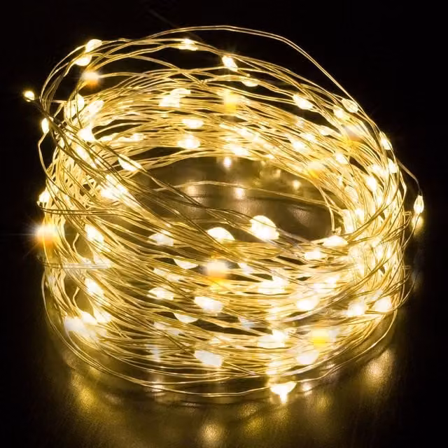Keplin LED Fairy Lights, Pack of 2, Warm White on Copper Wire
