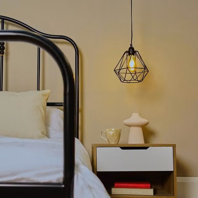 ValueLights Pair of Retro Black Metal Geometric Basket Cage Lantern Pendant Light Shades