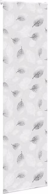 Berkfield Home Grey Floral Semi-Transparent Shower Roller Blind, W: 70 cm, H: 240 cm