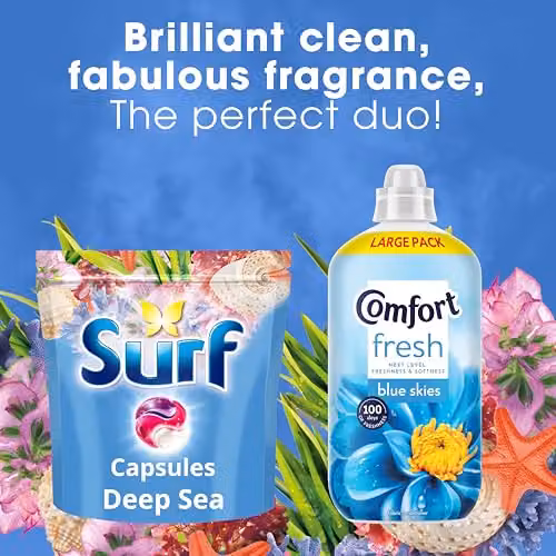 Surf 3 in 1 Deep Sea Laundry Washing Detergent Capsules with Joy-Infused Fragrance and Natural Essential Oils, 60 Washes – 2