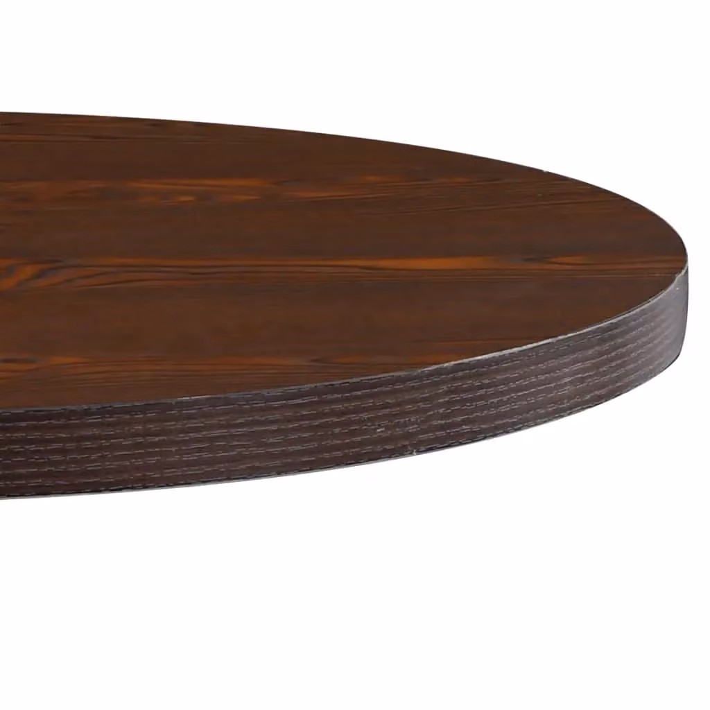 Berkfield Home Modern Round Bistro Table in Dark Brown MDF and Metal, Diameter: 80 cm – 3