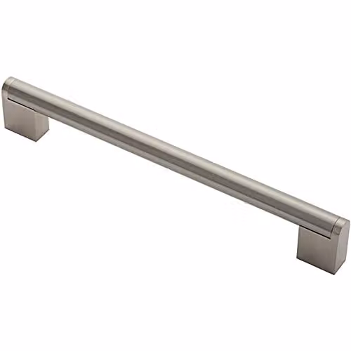 Loops Round Bar Pull Handle in Brushed Silver Stainless Steel, W: 23.2 cm, D: 14 mm, Fixing Centers: 19.2 cm