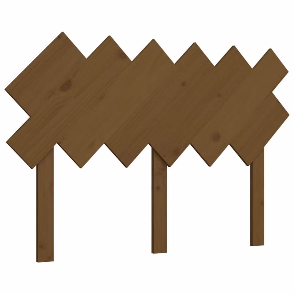 Berkfield Home Beautiful Bed Headboard in Honey Brown Solid Pine Wood, W: 122.5 cm, D: 3 cm, H: 80.5 cm – 2