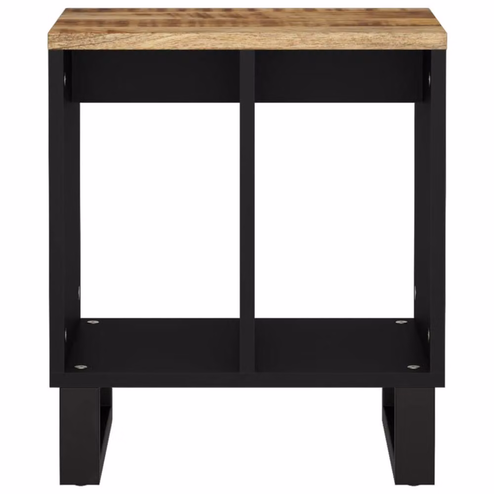 Berkfield Home Brown Mango and Engineered Wood Side Table, W: 40 cm, D: 31 cm, H: 46 cm – 3