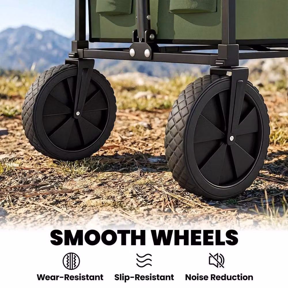 EONLION Foldable Festival Trolley, Green, 95L – 5