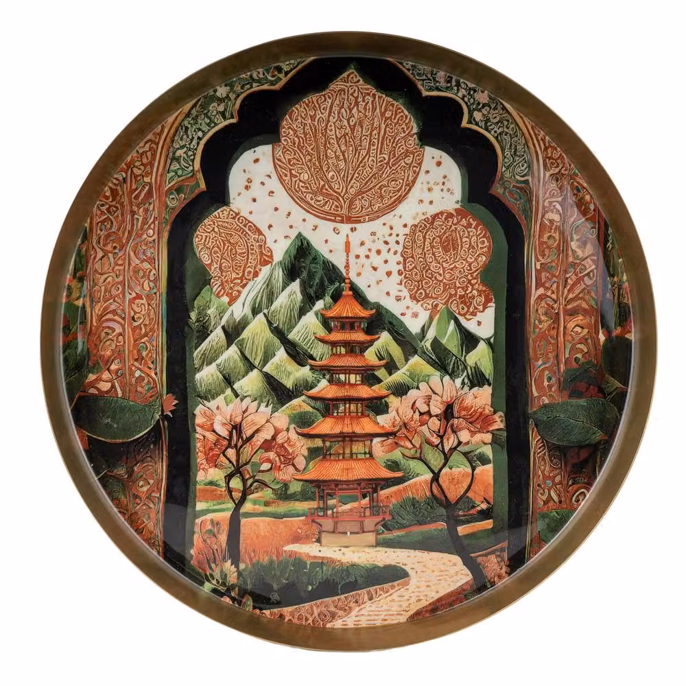 Madison & Mayfair Samarkand Luxury Decorative Tray in Gold, W/D: 32 x 32 cm – 2