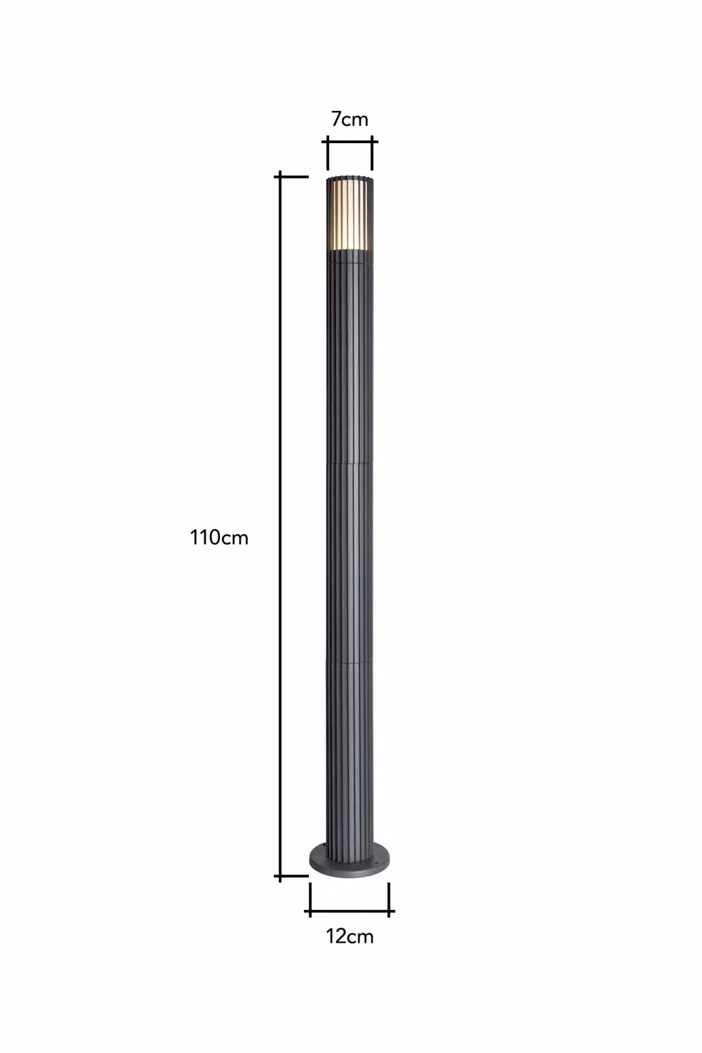 BHS Lighting Zeb Adjustable Modern Outdoor Post Light in Grey and Black – 3