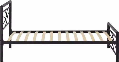 Seconique Kelly Metal Bed in Black, W/D/H: 90 x 190 cm – 4