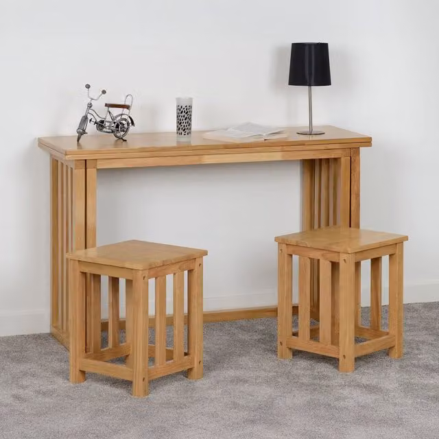 Seconique Richmond Foldaway Dining Set in Brown Oak Varnish