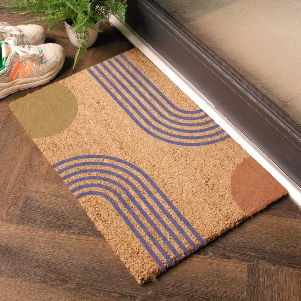 Artsy Mats Abstract Graphic Doormat in Brown and Multicolour, W/D: 60 x 40 cm – 2