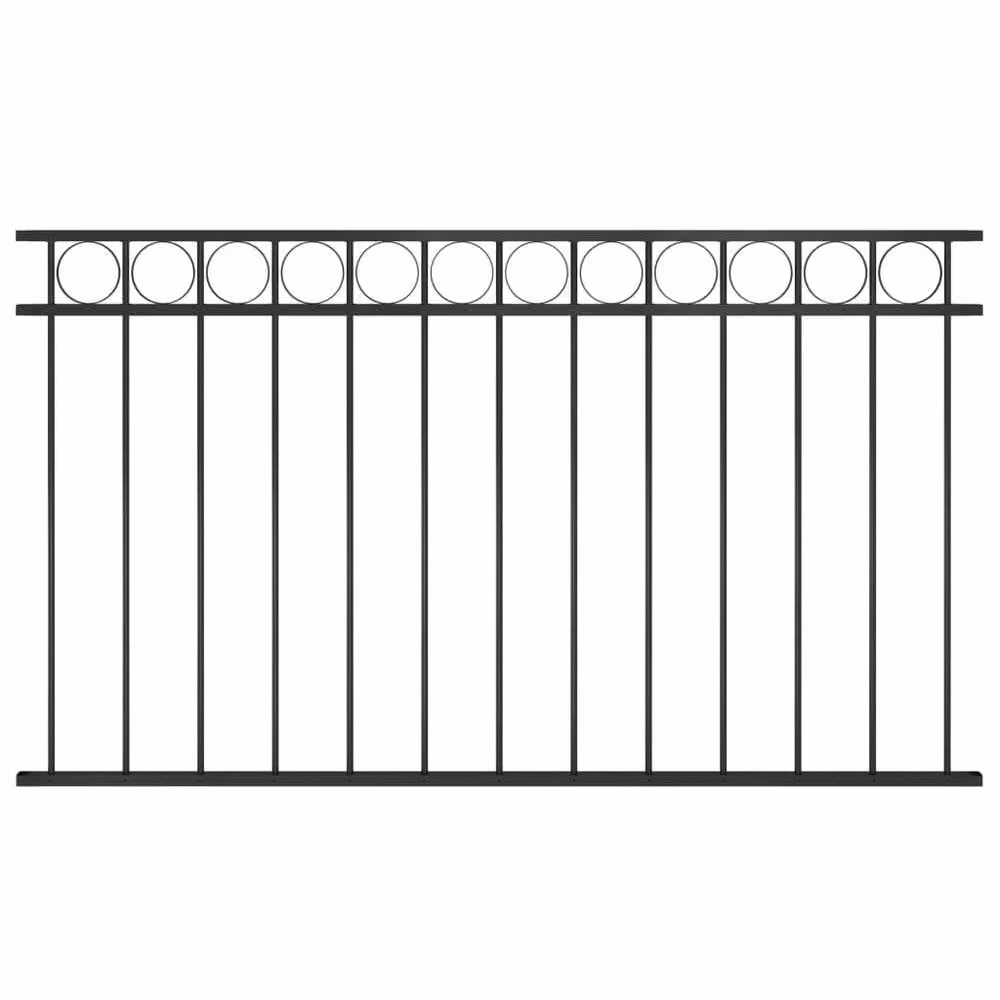 Berkfield Home Durable Steel Fence Panel, Black, H 170 cm x W 80 cm