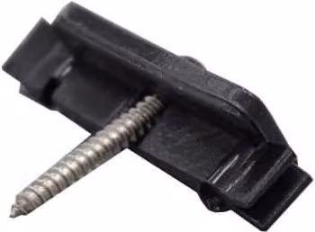 PBSL Group Black Woodgrain Grooved Composite Decking Plastic Clips with Stainless Steel Screws