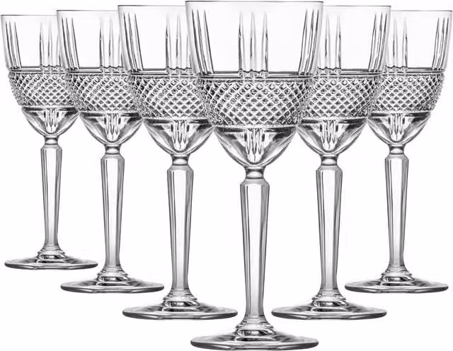 RCR Crystal Brillante Wine Glasses, Pack of 6, Transparent, 230ml