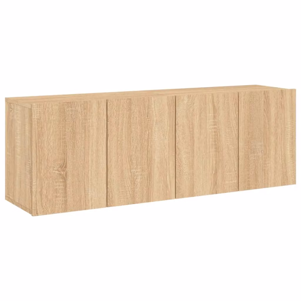 Berkfield Home Wall-mounted TV Cabinets, 2 Piece Set, Sonoma Oak, Brown, W/D/H: 60 x 30 x 41 cm – 2