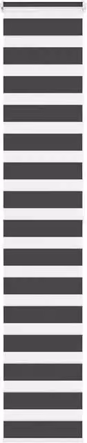 Berkfield Home Black Zebra Day and Night Blind in Polyester, W: 40 cm, H: 200 cm – 1