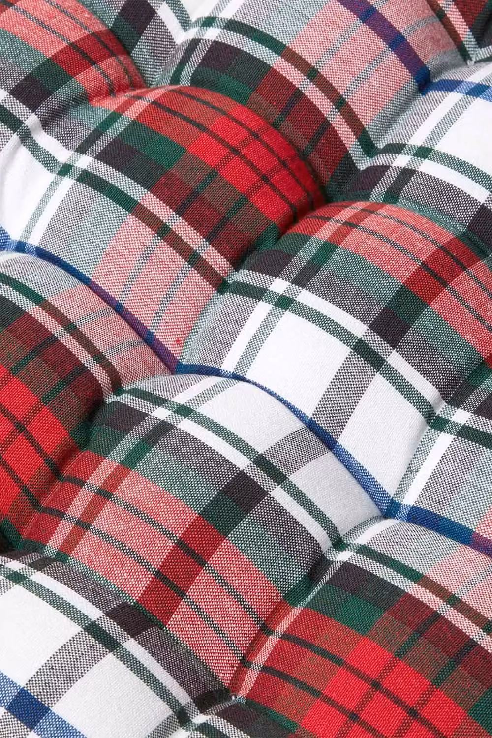 Homescapes Red Tartan 3 Seater Garden Bench Cushion, 100% Cotton, Width: 143 cm – 3