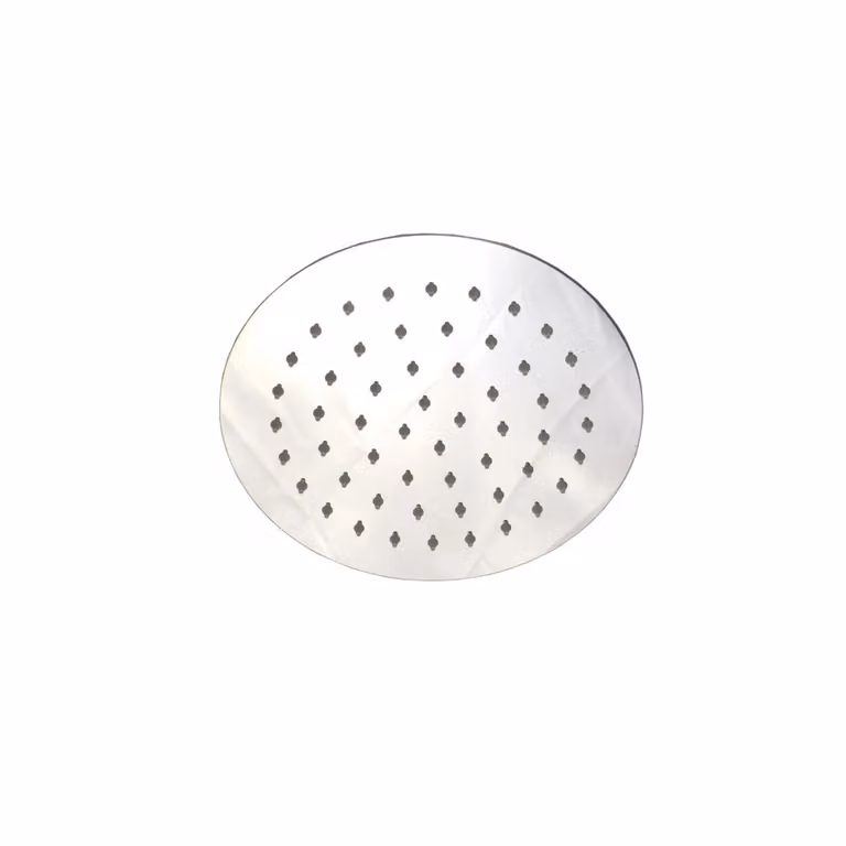 Nes Home Ultra Thin Round Overhead Wall Mounted Shower Head in Chrome Silver, Diameter: 200 mm