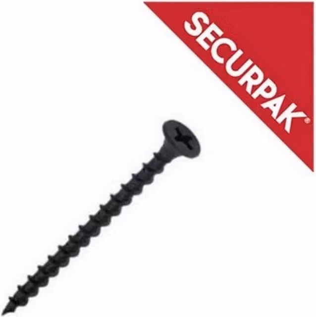 Securpak Black Drywall Screws, Pack of 35