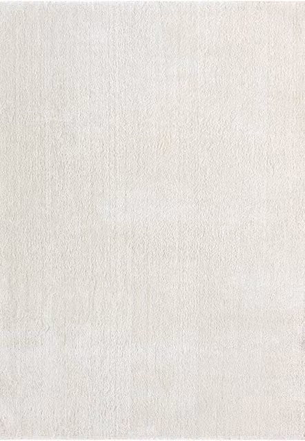 Desire Rugs Comfy Washable Low Pile Round Area Rug in Beige and White, Diameter: 100 cm