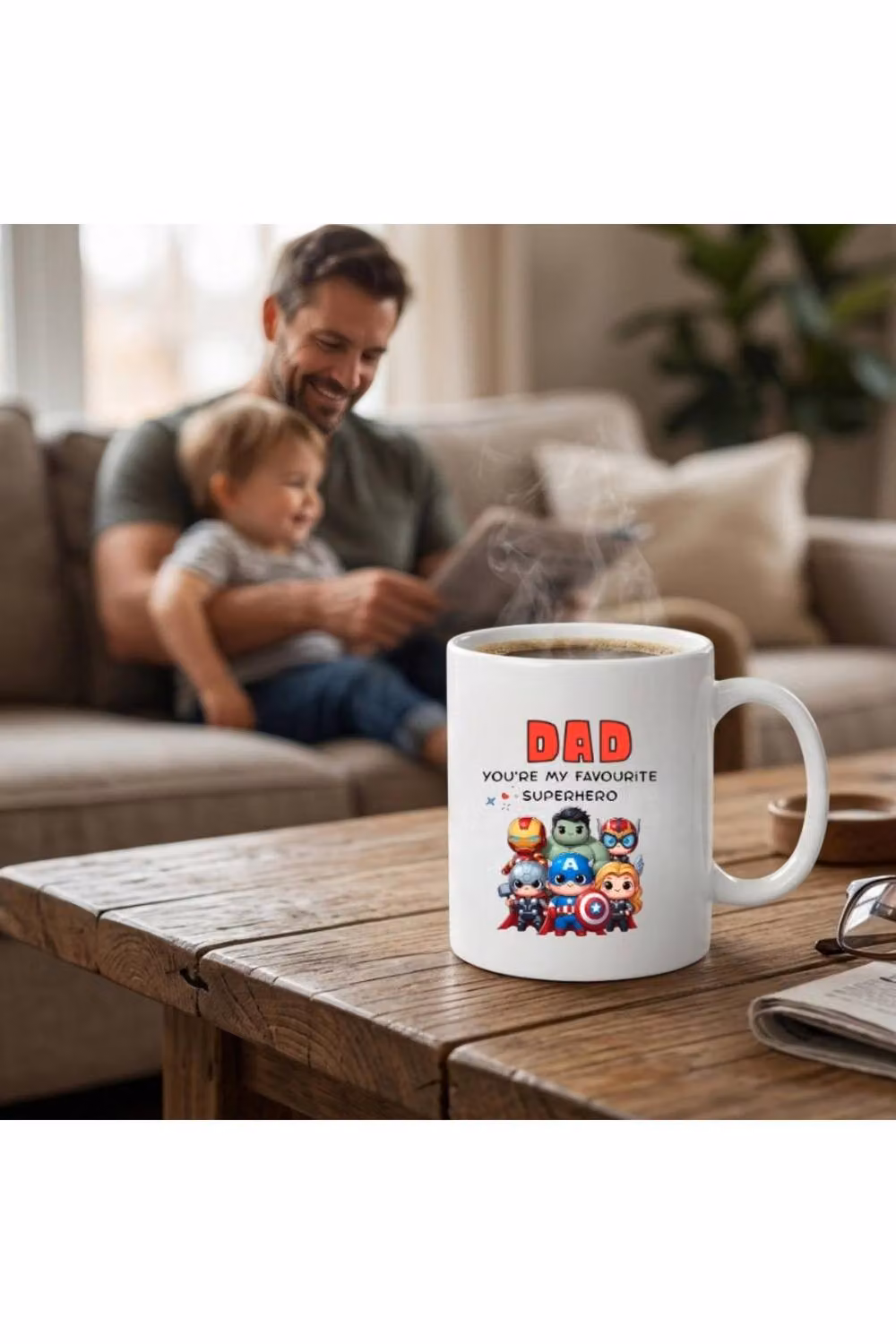 Dyzi Youre My Favourite Superhero Ceramic Mug in White – 2