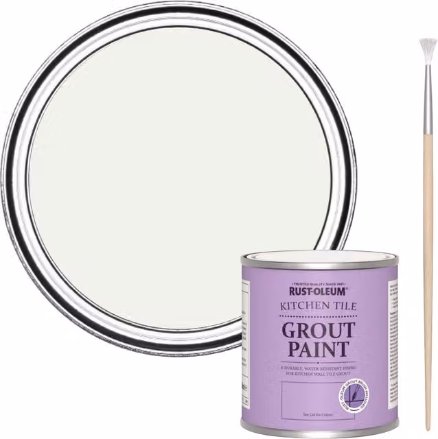 Rust-Oleum Kitchen Grout Paint Steamed Milk, 250 ml, White