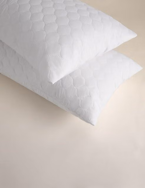 M&S 2 Pack White Microfibre Pillow Protectors