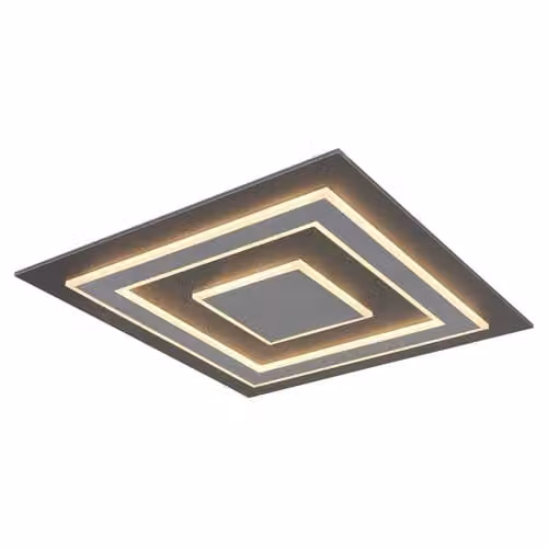 Netlighting Globo Lighting LED Ceiling Panel Light in Grey, 50 W, 1900 lm, Warm White, W: 60 cm, D: 60 cm, H: 4.6 cm