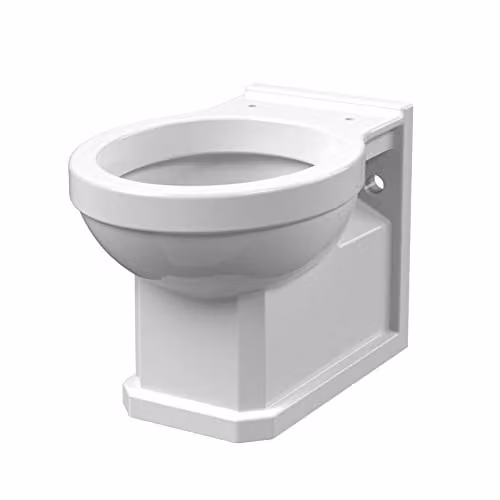 nuie NCS840 Carlton Traditional Wall Hung Ceramic Toilet Pan, White, W: 36.0 cm, D: 51.8 cm, H: 35.2 cm