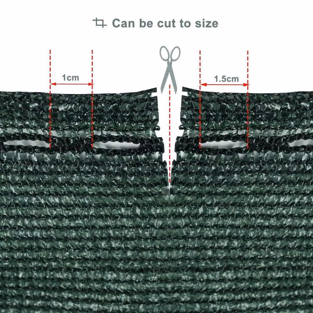 NESTLUNE Green Semi-Transparent Privacy Screen Netting Garden Fencing, W: 120 cm, H: 120 cm – 3