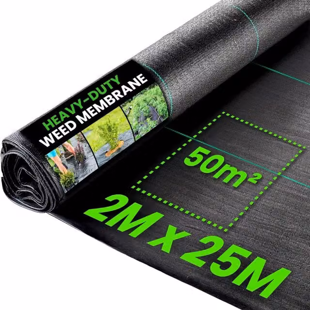 Green Thumbz Heavy Duty Black Weed Membrane Landscape Ground Cover