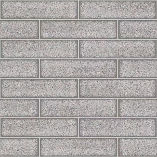 Holden Decor Grey Geometric Gloss Vinyl Wallpaper Roll