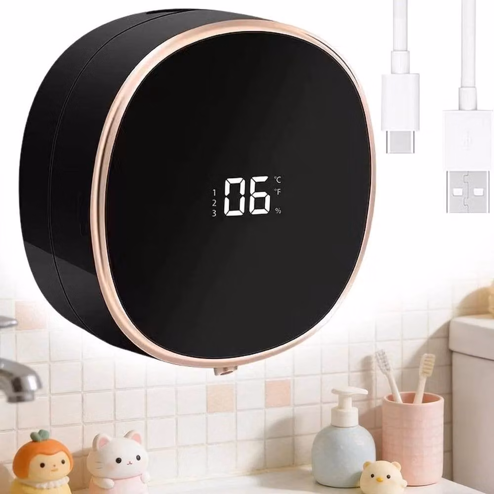 PAWNORA Wall Mounted Automatic Soap Dispenser in Black – 2