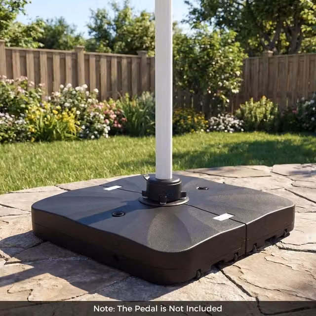 Costway Black Cantilever Parasol Base, Water or Sand Fillable Umbrella Stand for Garden and Terrace – 1
