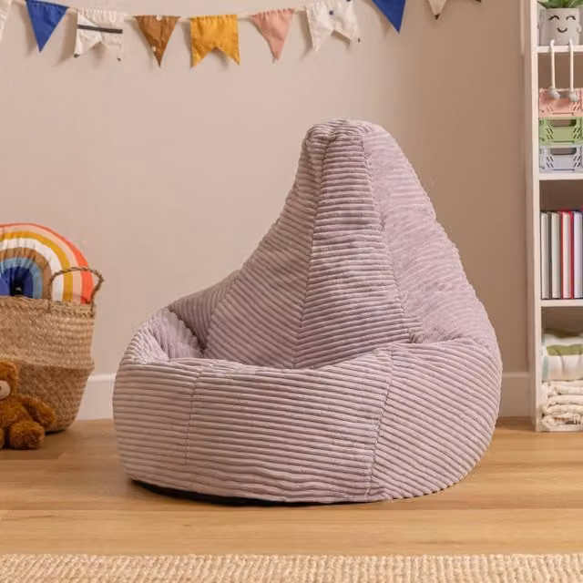 ICON Dalton Kids Corduroy Bean Bag Chair in Purple – 1