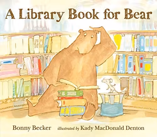 A Library Book for Bear by Walker Books, Multicolour Paper Book, H 23.5 cm x W 1.0 cm x D 0.5 cm