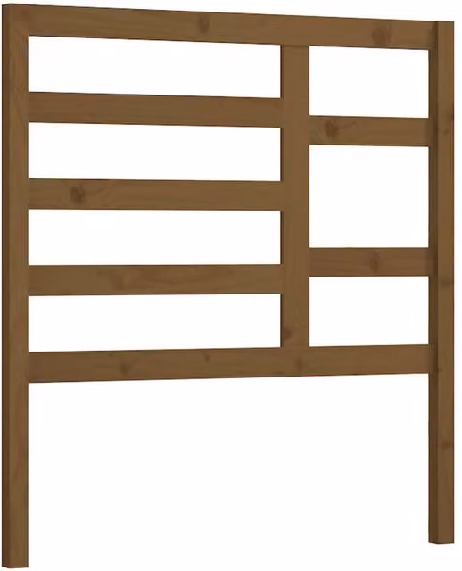 Berkfield Home Rustic Solid Wood Pine Bed Headboard in Honey Brown, W/D/H: 81 x 4 x 104 cm