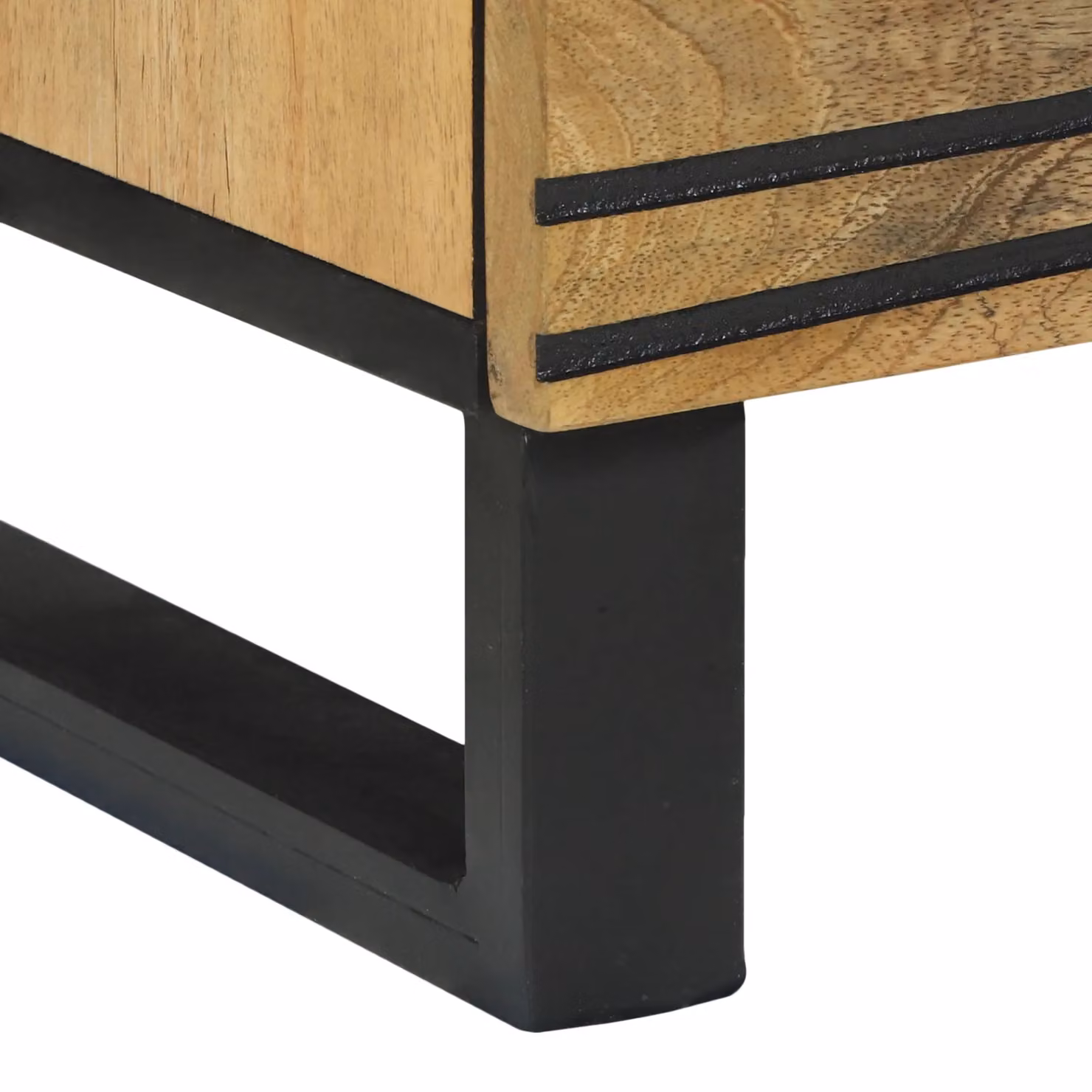 Berkfield Home Set of 2 Rustic Brown Solid Mango Wood Sideboards with Storage Drawers – 5