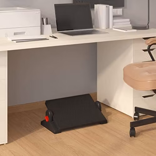 vidaXL Modern Rectangular Footrest in Black, W/D/H: 50 x 30.5 x 17 cm – 2