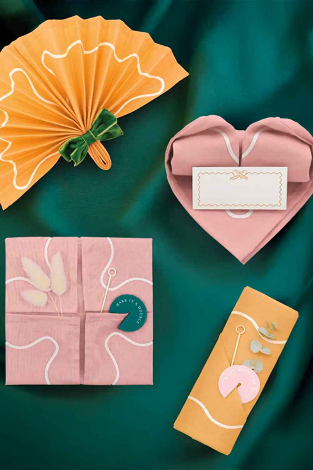 Portico Designs Ltd Art of Hosting Cocktail Napkins and Creative Folding Guide in Multicolour – 3