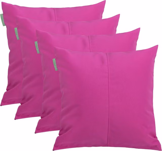Gardenista Premium Pink Square Garden Scatter Cushion, Set of 4, W/D/H: 45.72 x 45.72 x 45.72 cm