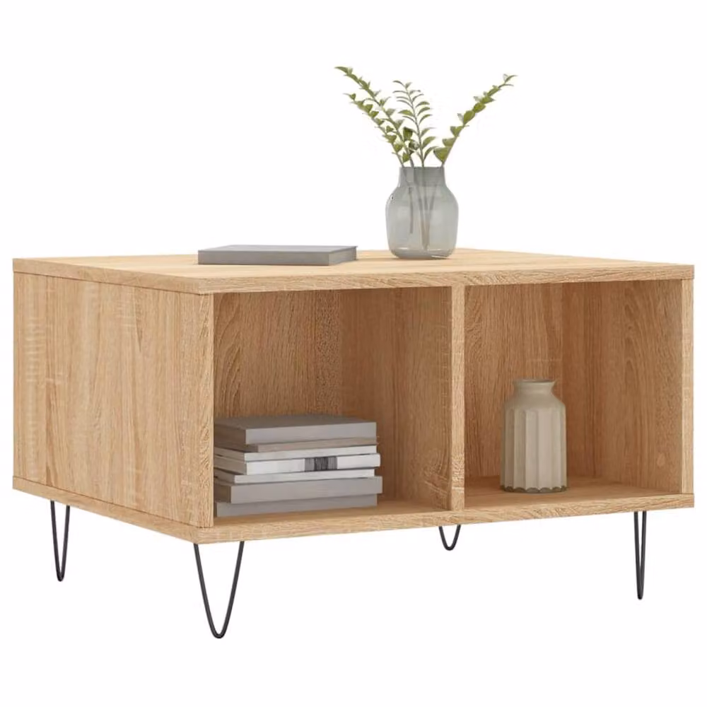 Berkfield Home Sonoma Oak Coffee Table, Brown, W: 60 cm, D: 50 cm, H: 36.5 cm – 3