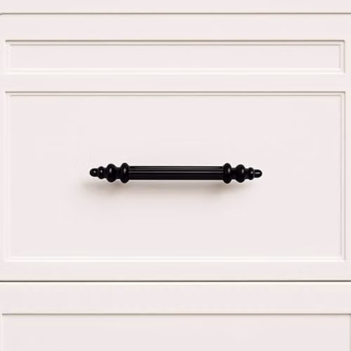 Melody Maison Matt Black Ribbed Metal Bar Pull Handle 15cm