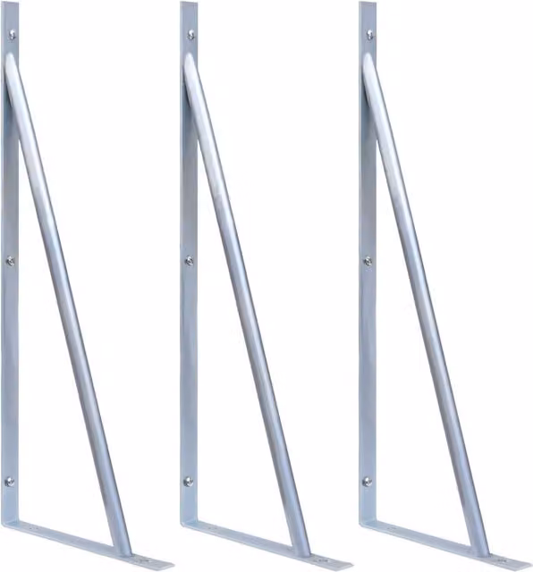 Berkfield Home Support Brackets for WPC Fence Posts, 3 Pack, Galvanised Steel, Silver