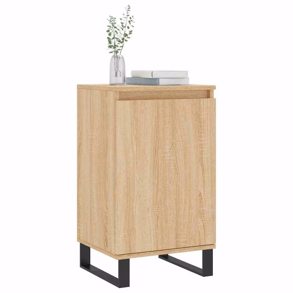 Berkfield Home Sonoma Oak Sideboard in Beige, W/D/H: 40 x 35 x 70 cm – 2